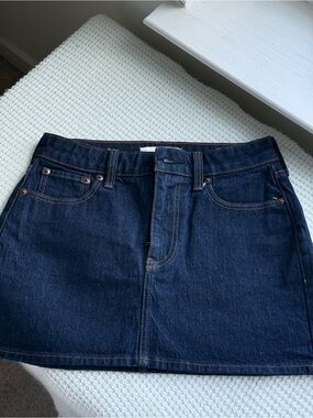 Abercrombie & Fitch Dark Blue Denim Mini Skirt